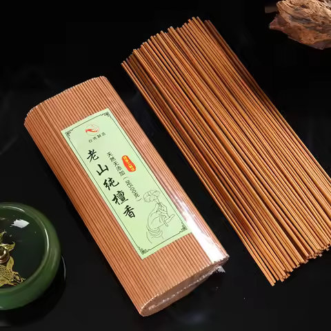 Natural No addition 500g Indian Laoshan Sandalwood Incense Sticks 23/28/32cm Bulk Sale Household Fra