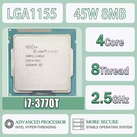Intel Core I7-3770T 4 Core 8 Thread 2.5GHz 45W 8MB Cache 22nm Ivy Bridge DDR3-1333/1600 MHz SR0PM LG