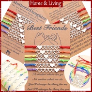 AOTO Good Friend Sisters Bracelet Woven Bracelet Stainless Steel Heart Hand Ropes