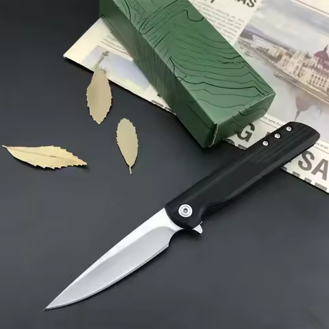 3801 LCK Pocket Pocket Knife G10 Handle 8Cr13Mov Steel Blade Outdoor Camping Hiking Fishing Cutting 