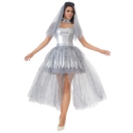 Adult Corpse Ghost Bride Costume Dark Gothic Hot Girl Vampire Zombie Halloween Party Performance Out