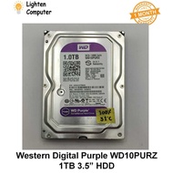 【USED】 WESTERN DIGITAL 3.5" INCH PURPLE SATA HDD CCTV SURVEILLANCE 1TB / 2TB / 3TB / 4TB / 6 TB HARD