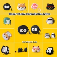 READY STOCK!For Honor Choice Earbuds X7e Active Case Cute Cartoon Soft Silicone Earphone Case Casing