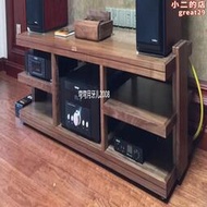 成譽音響機架胡桃木全實木迷宮板影視三倉三層CD機功放黑膠器材架