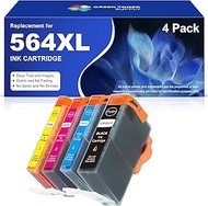 564XL Ink Cartridge Compatible 564 564 XL XXL Ink Cartridge (Black Cyan Yellow Magenta 4 Pack, High 