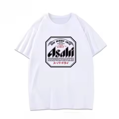 2026 New Asahi Beer T-shirt Asahi Beer Short-sleeved Summer Men's Clothing and Women's Clothing Coup