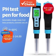 Digital Food Thermometer & PH Meter, 0.00–14.00 Range, for Soil, Milk, Fruit, Flour & Cheese Testing