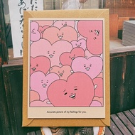 Accurate Picture of My Feelings for You - Mini Art Print / Greeting Card