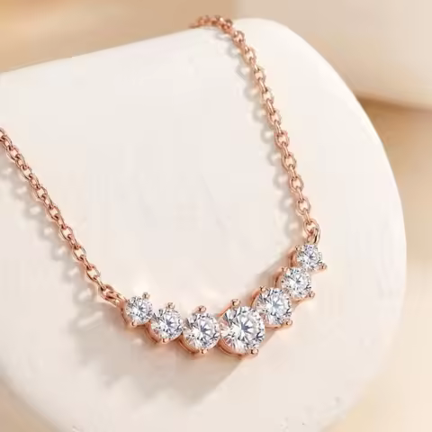 2.8ct Moissanite Necklace for Woman Wedding Fine Jewely with Certificates 925 Sterling Sliver Plated