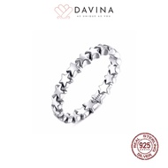 Cincin Wanita DAVINA Star Perak 925 Silver Wanita Korea Asli