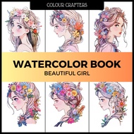 Beautiful Girl Watercolour Easy Beginner Exercise A4 A5 200gsm 300gsm Watercolour Paper Kertas Painting