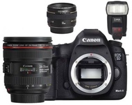 5D3 Canon EOS 5D Mark III 相機及鏡頭套裝 24-70 4L 、定焦50 1.4L、閃燈580EX2