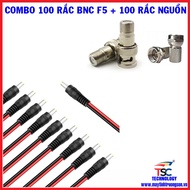 Combo of 100 Camera Power Cables + 100 Super Durable BNC F5 Cables