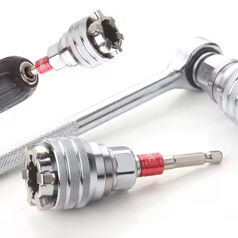 1/2PCS Universal Wrench Sleeve Converter Fits for Standard 3/8-10 To 19mm Super Socket Multifunction