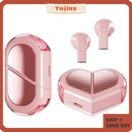 YUJINX Bluetooth Earbuds, Mini Size Deformation Design Heart Wireless Earbuds, Creative Low Latency 