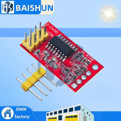 Dual-Channel AD7705 16-Bit ADC Module - Programmable Gain and SPI Interface for Data Acquisition