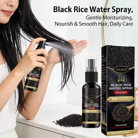 Black Rice Hair Nourishing Spray Deeply Moisturizing Promote Hair Growth Relieve Itchy and Dry Scalp