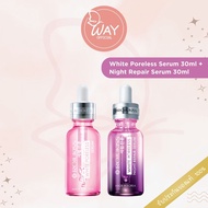[Set White+Night Serum] โรจูคิส ไวท์ พอร์เลส + ไนท์ รีแพร์ เซรั่ม 30 มล. Rojukiss White Poreless + N