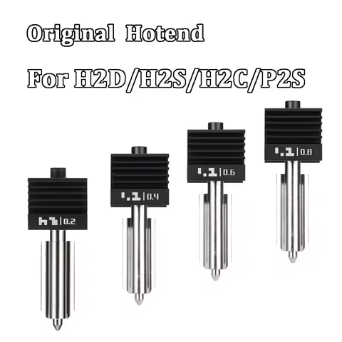 Original P2S Hotend For Bambu Lab H2C Hotend H2S H2D Hotend Hardened steel 0.2/0.4/0.6/0.8mm Stain s