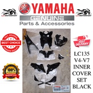 100% ORIGINAL HLY LC135 V4-V7 INNER COVER SET BLACK HITAM (9 PCS)