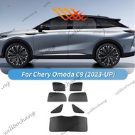 Car Side Window Sunscreen Anti-mosquito Sunshade For Jaecoo Omoda C9 2024 2025 Accessories