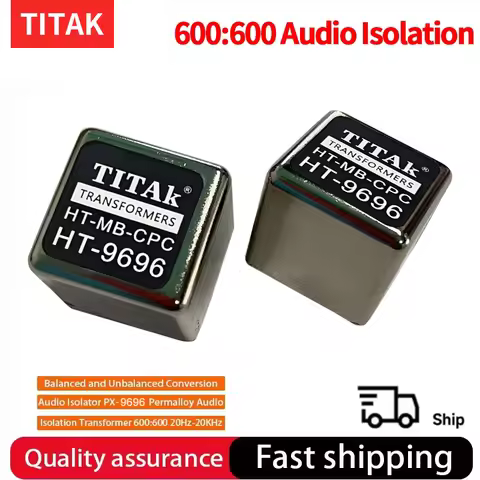 HT-9696 Permalloy Audio Signal Transformer Balanced and Unbalanced Conversion Audio Isolator 600:600