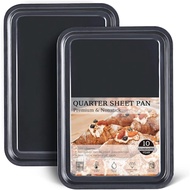Premium Quarter Sheet Pan for Baking - HONGBAKE Nonstick 13.8 x 9.8 Small Cookie Sheet with Wider Gr