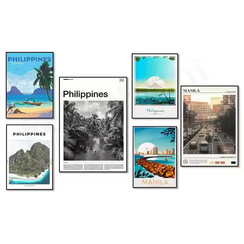 Philippine Prints, Palawan, Boracay, Manila Prints, Bohol Santa Monica, Philippine Island Wall Art T