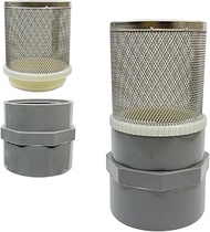 Cotonlake DN15 inch stainless steel filter cover connected to 1/2" grey pvc filter DN15 water pipe, 