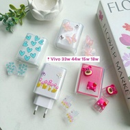 Vivo Charger Protector 33w&44w&15w&18w | 5 in 1 Set of Casan & Cable Head Cover Package for Vivo 33w