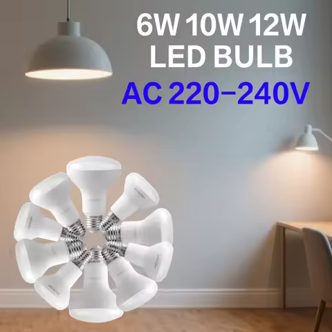 4-20Pcs LED Bulb E27 E14 R50 R63 R80 Bath Lamp Mushroom Bulb AC 220V 240V 6W 10W 12W Non Strobe Warm