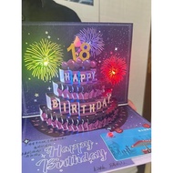3d Three-Dimensional Birthday Greeting Card Blowing Candle Fireworks Musical Appearance Exquisite Pr