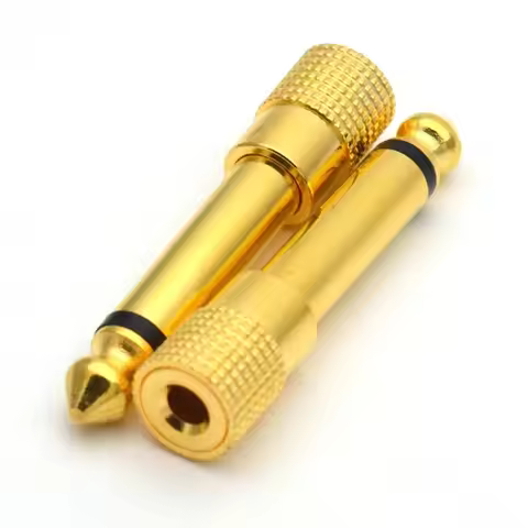 1pcs gold-plated 6.5/6.35mm public to 3.5mm female audio large to small adapter conversion head