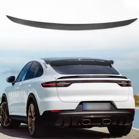 Tail Wing Carbon Fiber Rear Spoiler Wing For Porsche Cayenne 9YB Coupe 2018-2020 Carbon Fiber Rear T