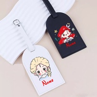 Personalized Custom Cartoon Princess with Name Print Luggage Suitcase Tags Address Holder Travel Acc