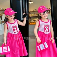 [Real photo] 8-22kg_Strawberry Bear Sundress for Girls (6 years old and up)