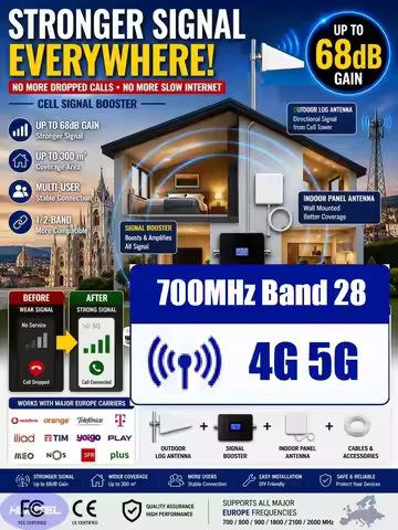 HWATEL 5G B28 Band 28 700 700MHZ APT Cellular Signal Amplifier Repeater 4G 5G Mobile Cellphone Netwo