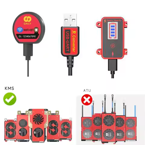 Smart BMS Accessory Wifi Bluetooth Heating UART RS485 Cable CANbus Power Board NTC LCD Dispay for Da