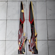 Striping lis sticker standar yamaha fiz r full clutch 2001 2002 silver hitam stiker fizr fiz r silve