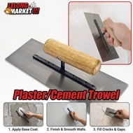 Professional Stainless Steel Plastering Trowel (218mm x 90mm) Concrete & Cement Finishing Spatula wi