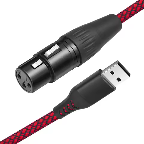 1/2/3M USB Male To XLR Female Mic Link Converter Cable USB Male To XLR Female Cable for Microphones 