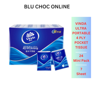 Vinda Pocket Tissue Ultra Strong 4 ply 24 Mini Pack Limited Edition