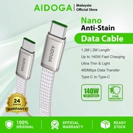 AIDOGA DC-531 NanoAir 140W PD3.1 Fast Charging Data Cable Ultra-Slim Type-C to Type-C Anti-Stain 1.2