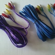 3-3 video audio cable, AV jack to 4.5 meter transparent AV jack