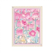Tulip Girl Flowers DIY Embroidery Cross Stitch 11CT Kits Craft Needlework Set 9CT Cotton Thread Prin