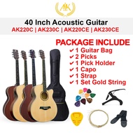 AK-220C 230C 40 Inch AK Guitar Acoustic Guitar Spruce Top / Mahogany Side Back + Gitar Akustik