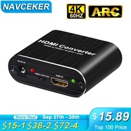 2022 4K HDMI Audio Extractor Splitter ARC HDMI Audio Extractor 5.1 RCA HDMI To HDMI Converter With Optical TOSLINK SPDIF 3.5mm