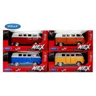 WELLY 1:34 - 1:39 (4.5 INC) METAL DIE CAST VOLKSWAGEN T1 BUS MODEL COLLECTION 49764CW