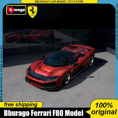 New Product In Stock Bburago 1:18 Ferrari F80 Premium Gift Box Packaging Alloy Miniature Diecast Mod