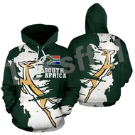 Tessffel NewFashion County Animal South Africa Flag Springbok Retro Tracksuit 3DPrint Men/Women Hara